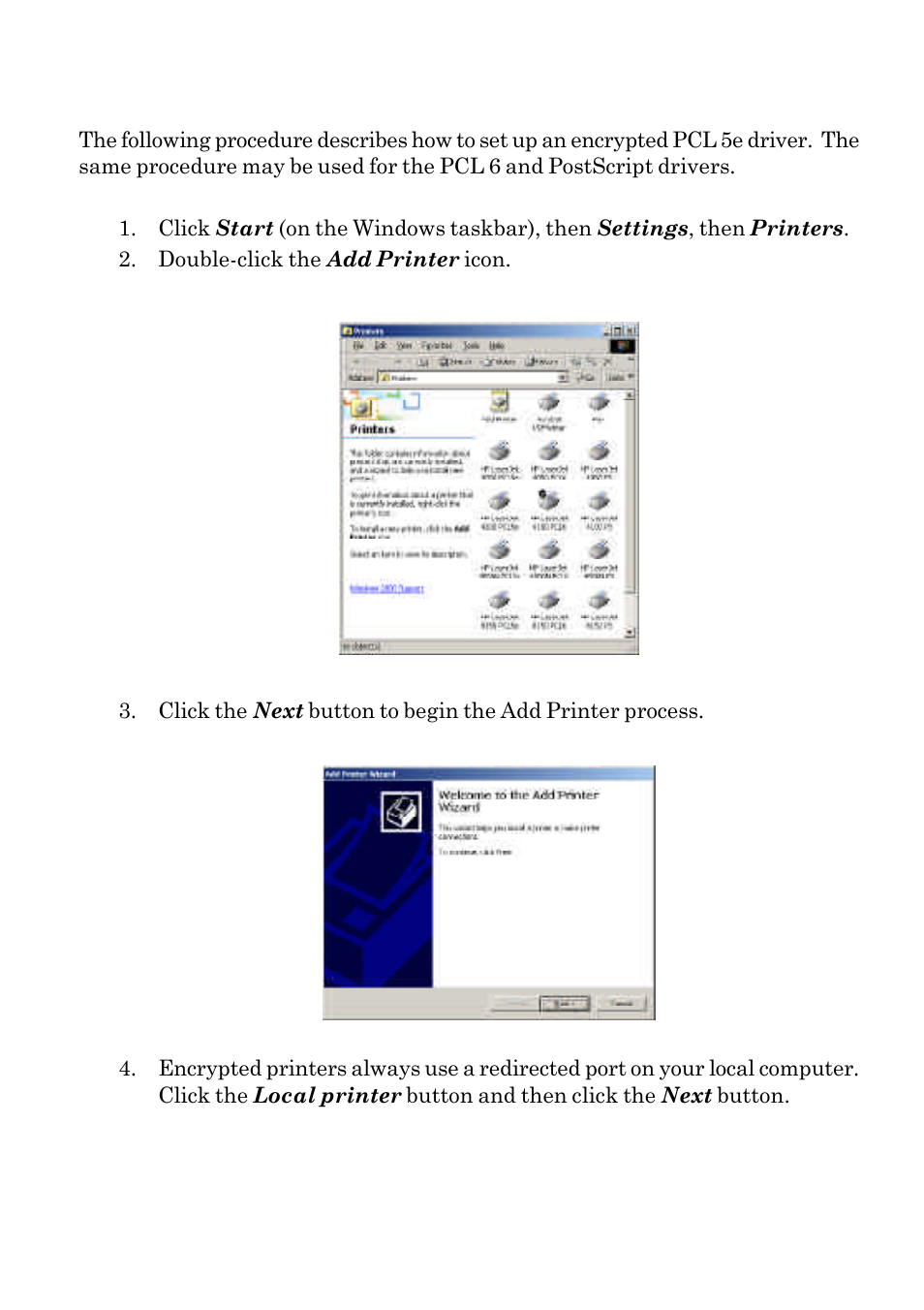 Installing the encrypted printer driver | HP SecureDIMM II User Manual | Page 19 / 28