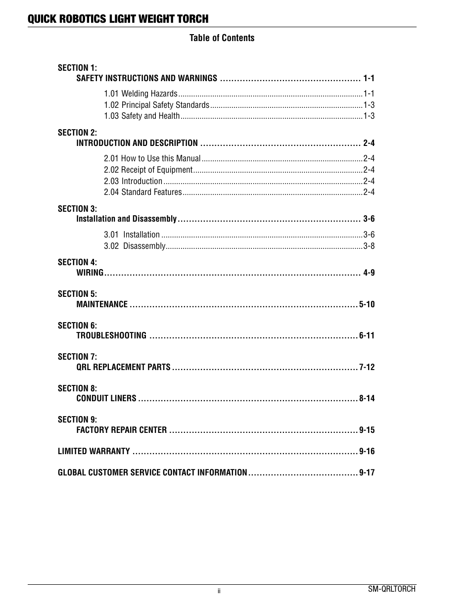 Quick robotics light weight torch | Tweco Lightweight Quick Robotic Torch User Manual | Page 4 / 23