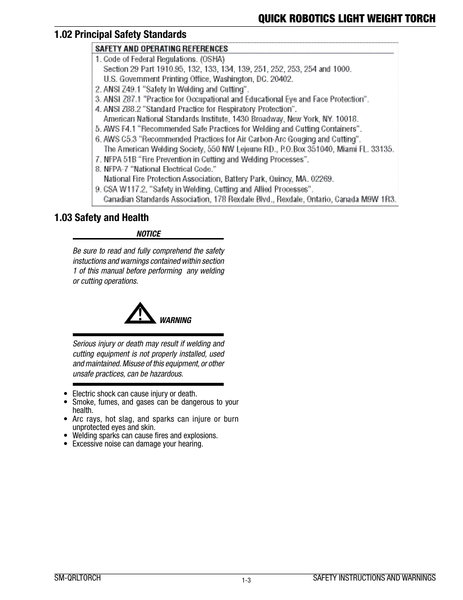 Quick robotics light weight torch | Tweco Lightweight Quick Robotic Torch User Manual | Page 7 / 23