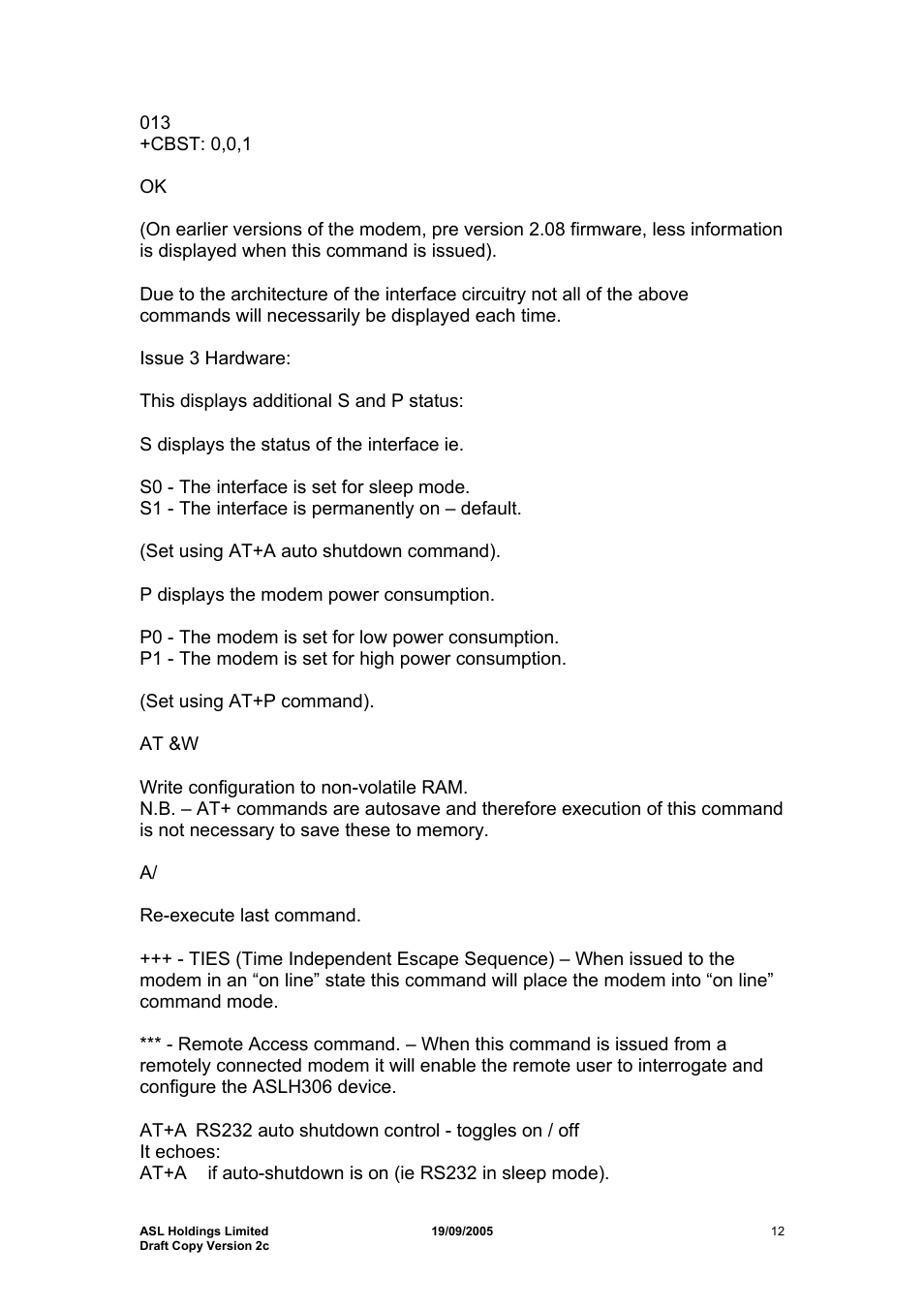 Hayes Microcomputer Products ASLH306 User Manual | Page 12 / 29