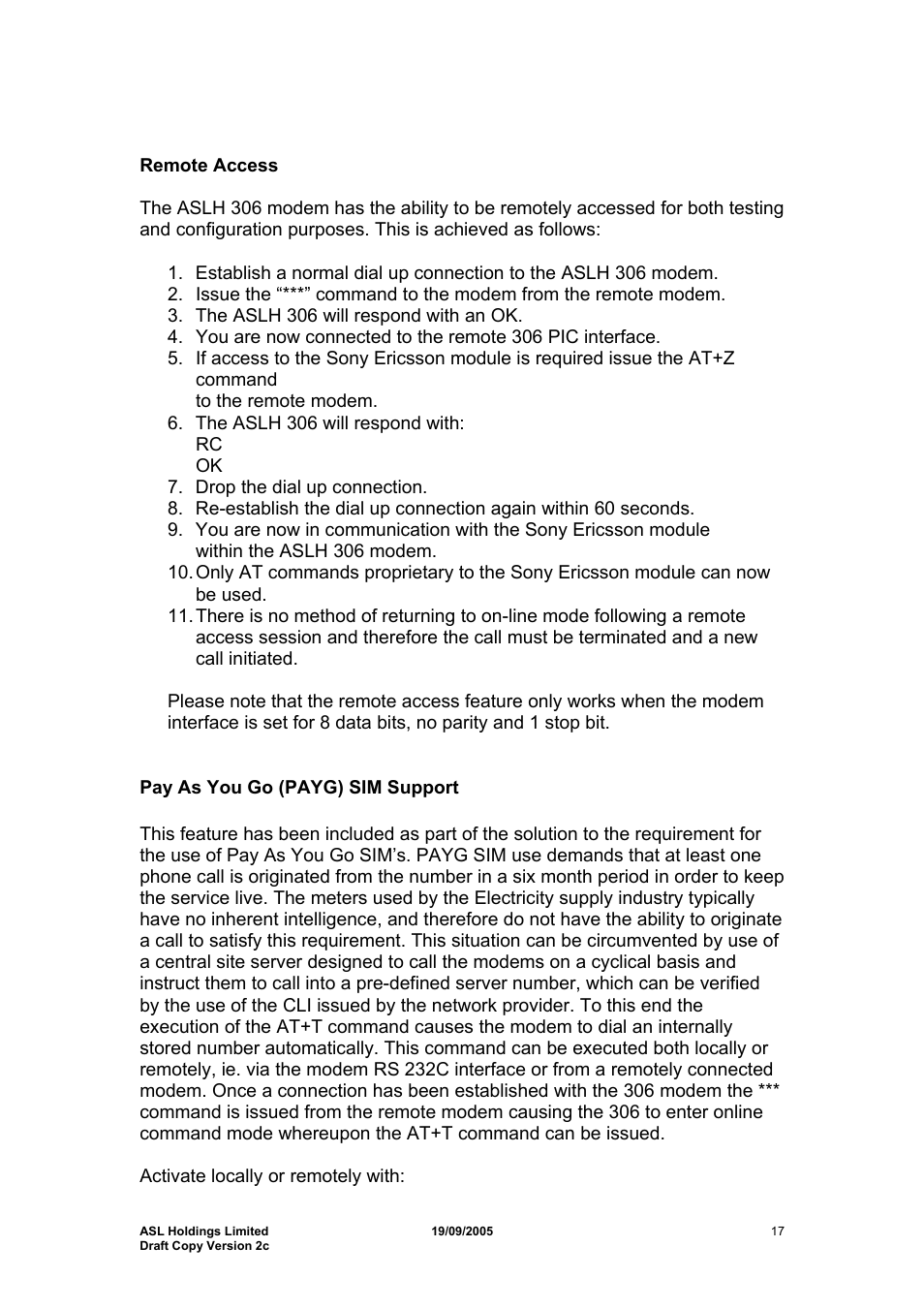 Hayes Microcomputer Products ASLH306 User Manual | Page 17 / 29