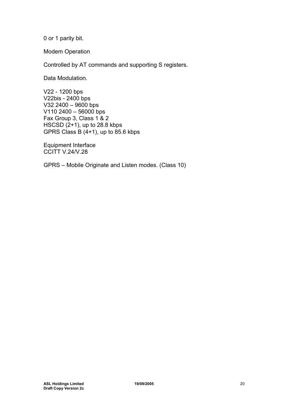 Hayes Microcomputer Products ASLH306 User Manual | Page 20 / 29