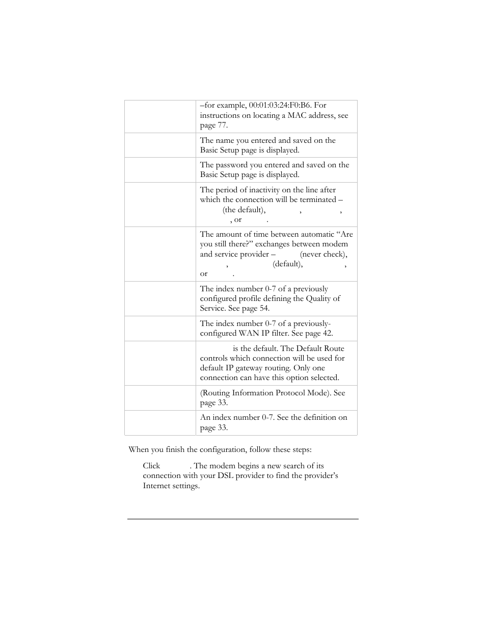 Hayes Microcomputer Products ADSL Ethernet Modem User Manual | Page 44 / 91