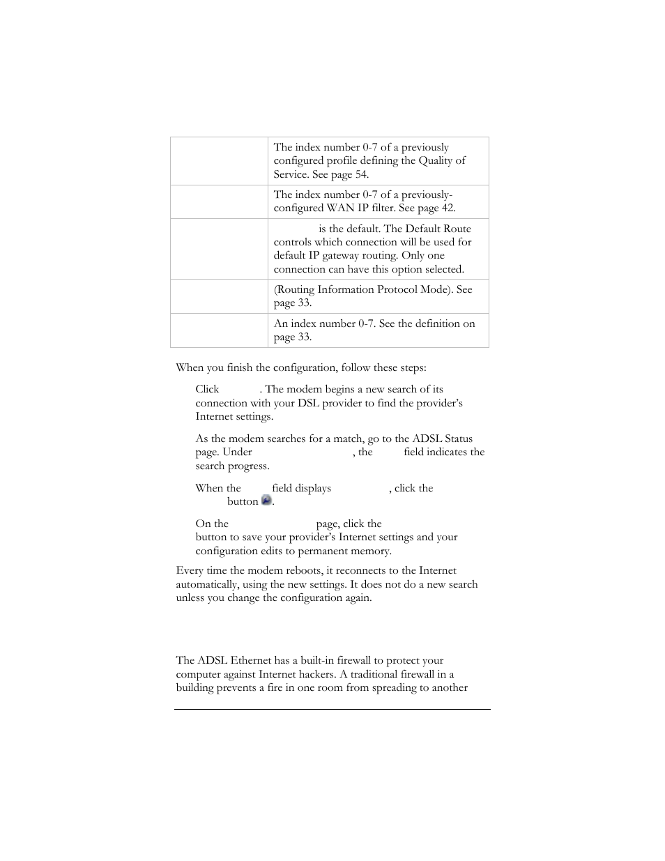 2 wan ip filter, Wan ip f, Ilter | Hayes Microcomputer Products ADSL Ethernet Modem User Manual | Page 46 / 91