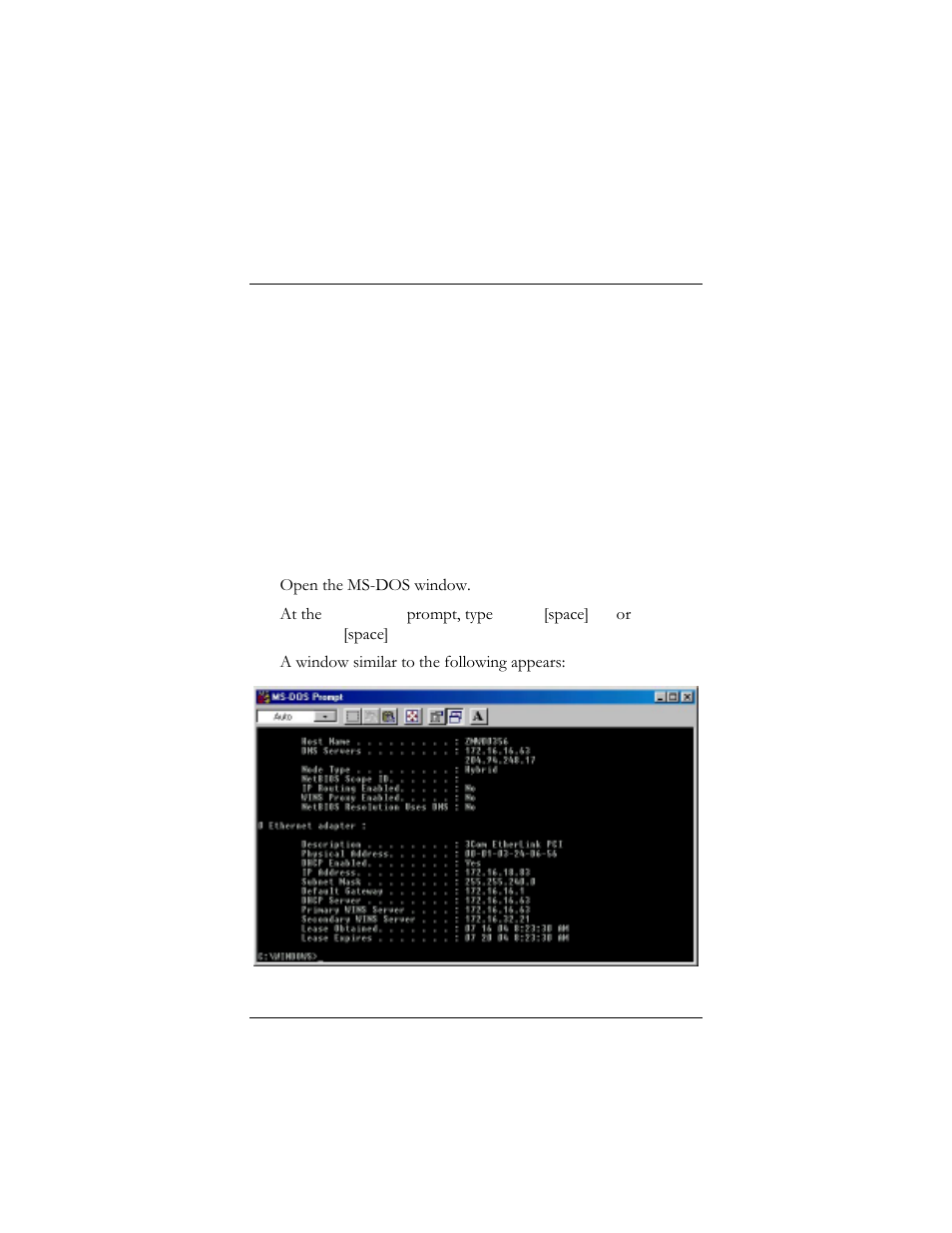 Ppendix, Ocating a, Mac a | Ddress, Appendix c, Locating a mac address | Hayes Microcomputer Products ADSL Ethernet Modem User Manual | Page 81 / 91
