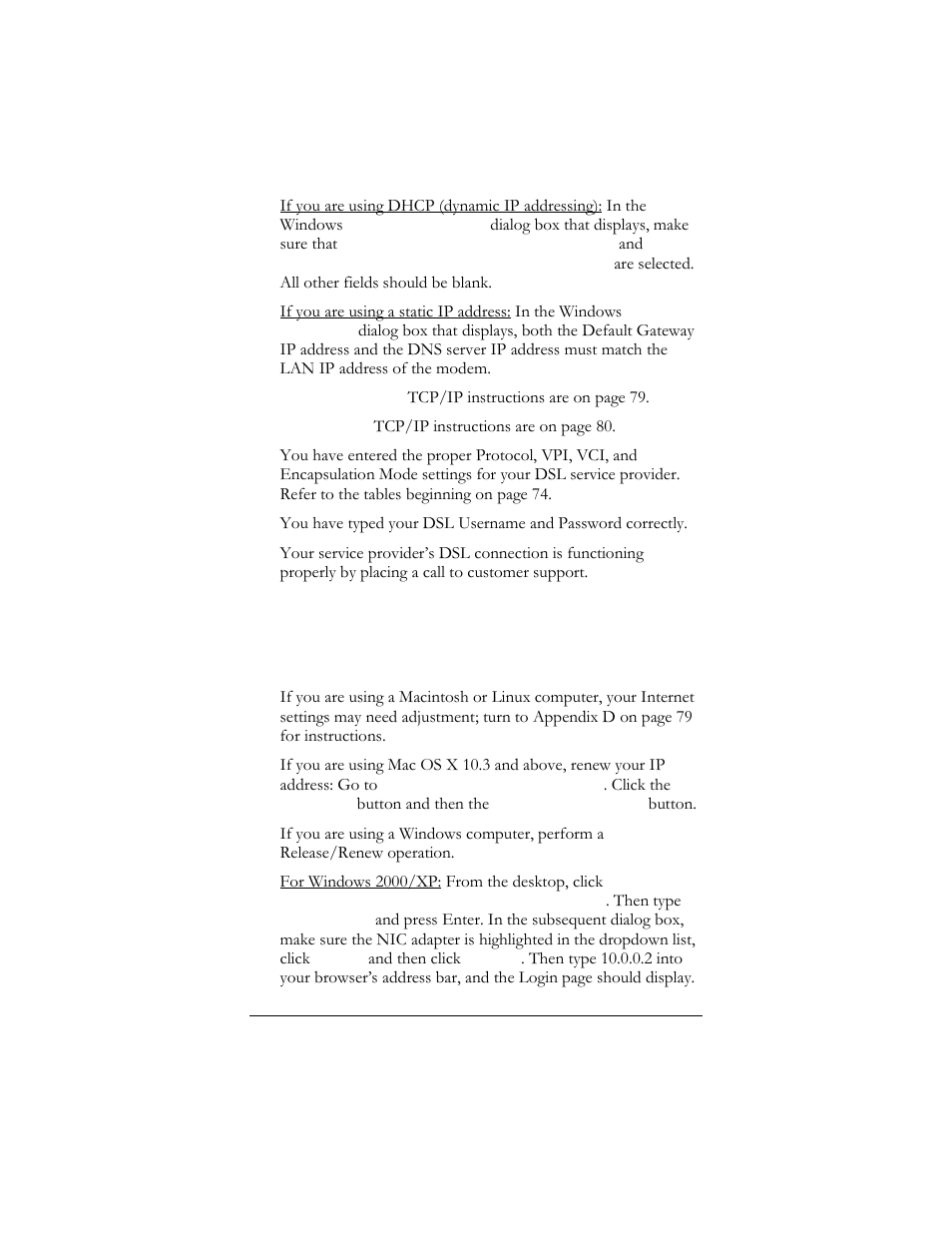 Hayes Microcomputer Products ADSL Ethernet Modem User Manual | Page 88 / 91