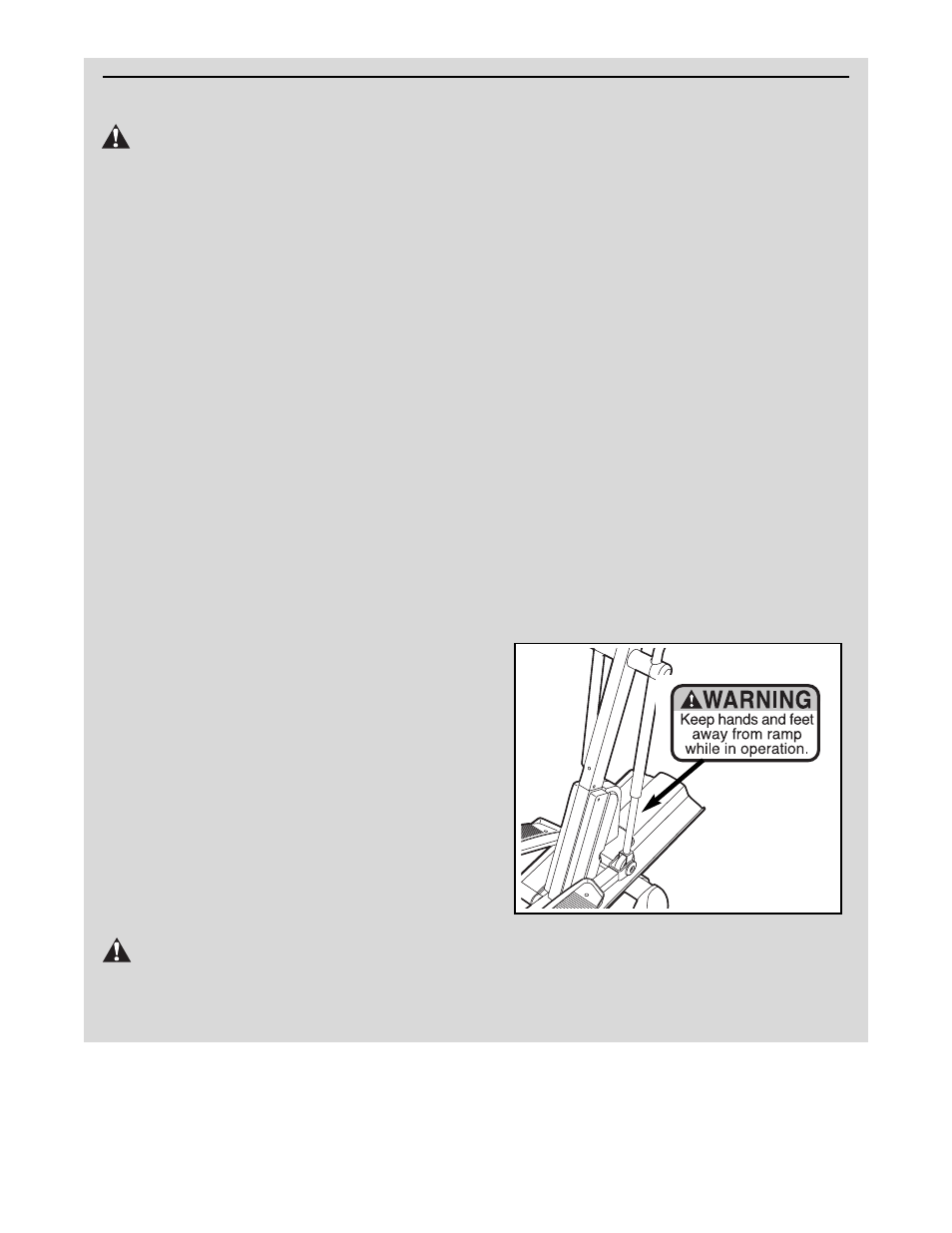 Important precautions warning, Warning | Healthrider C865e elliptical exerciser HRE69940 User Manual | Page 3 / 28