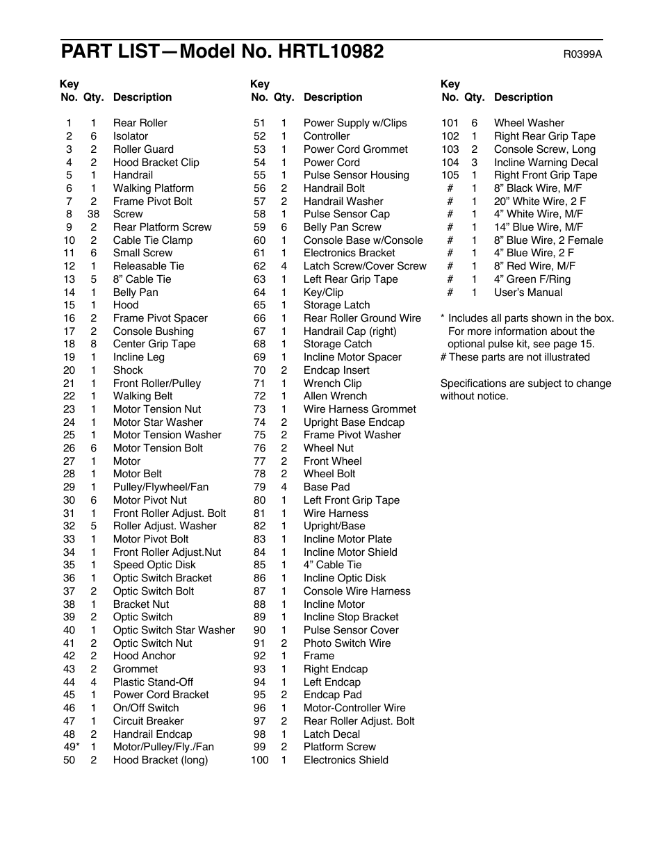 Healthrider HRTL10982 User Manual | Page 20 / 22