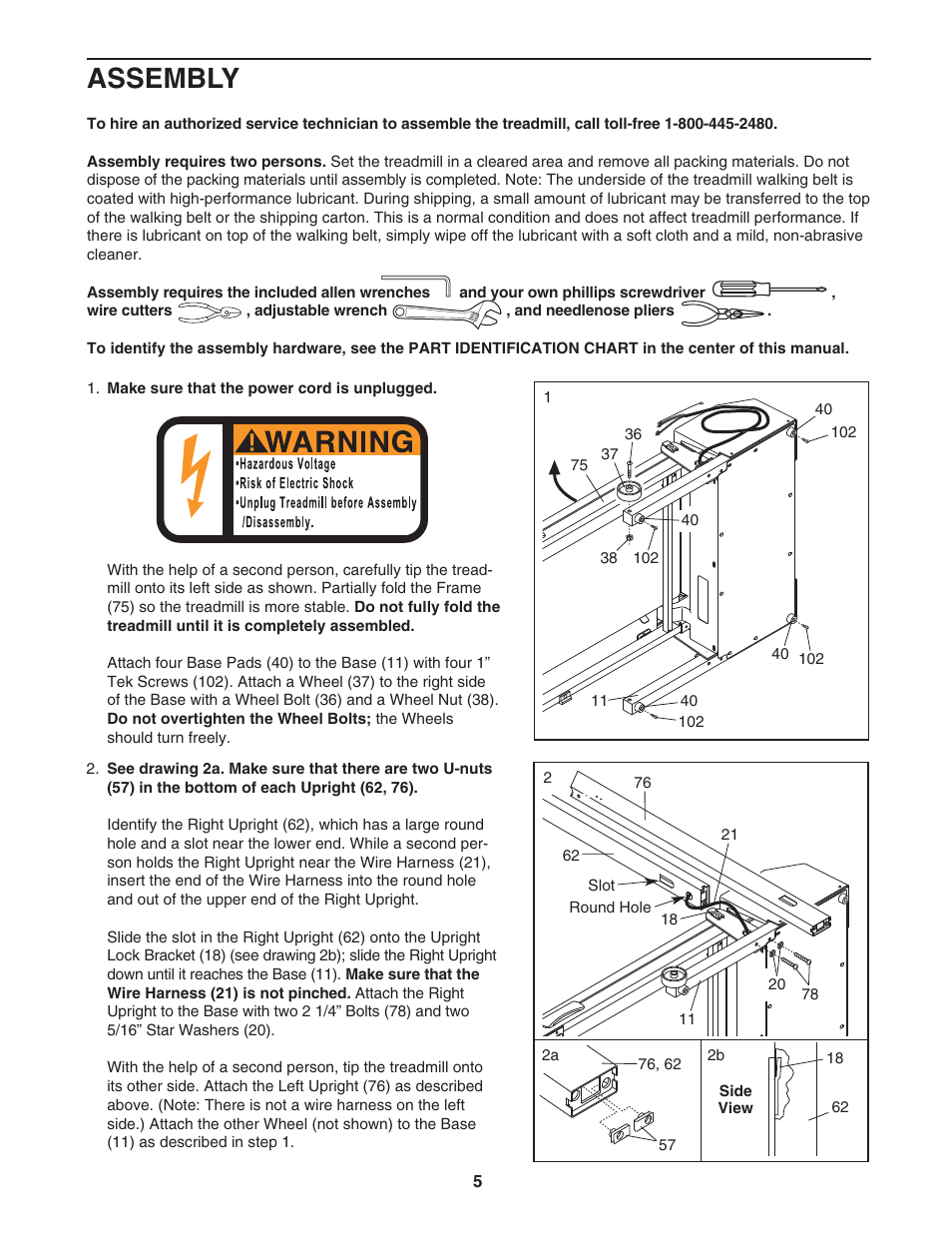 Assembly | Healthrider HRTL34305.0 User Manual | Page 5 / 19