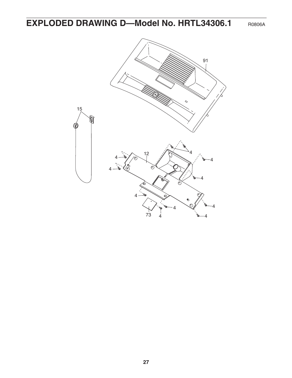 Healthrider HRTL34306.1 User Manual | Page 27 / 28