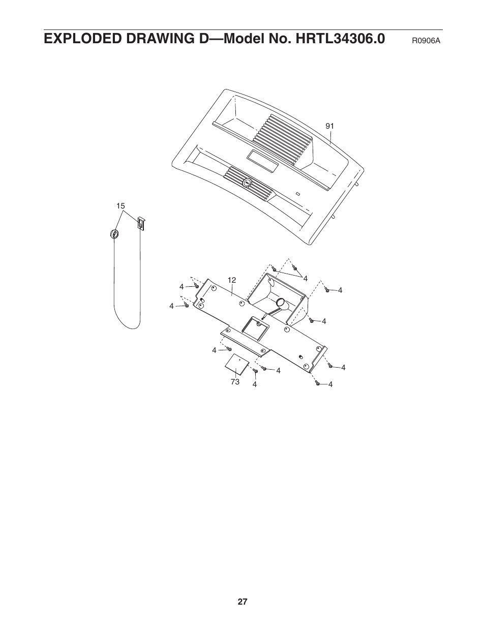 Healthrider H110i HRTL34306.0 User Manual | Page 27 / 28