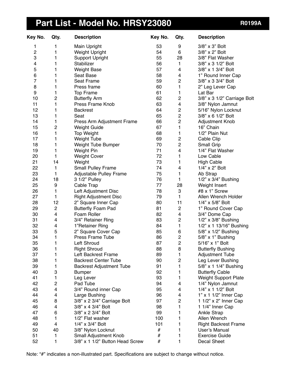 Healthrider HRSY23080 User Manual | Page 27 / 29