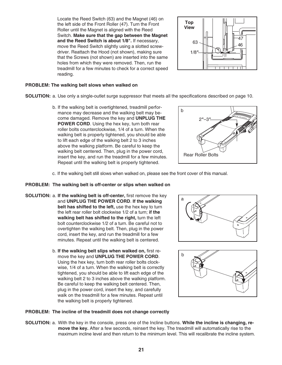 Healthrider PRO H750i Treadmill HRTL91706.0 User Manual | Page 21 / 28