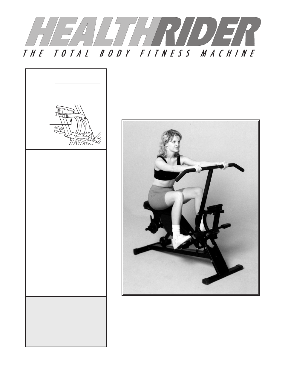 Healthrider HRCR91080 User Manual | 12 pages