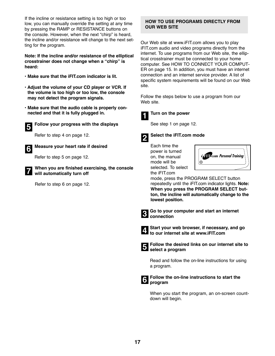 Healthrider HREL50020 User Manual | Page 17 / 24