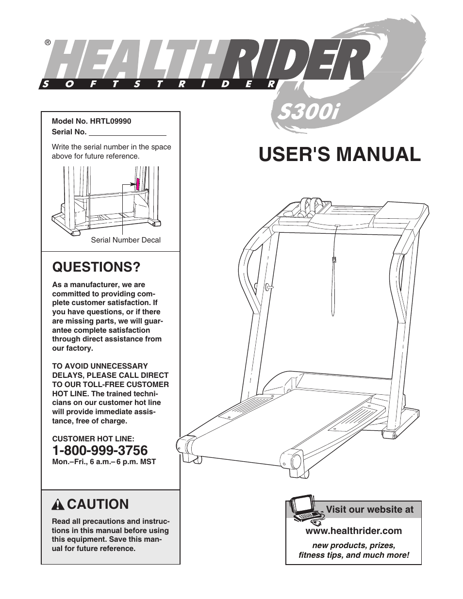 Healthrider HRTL09990 User Manual | 30 pages