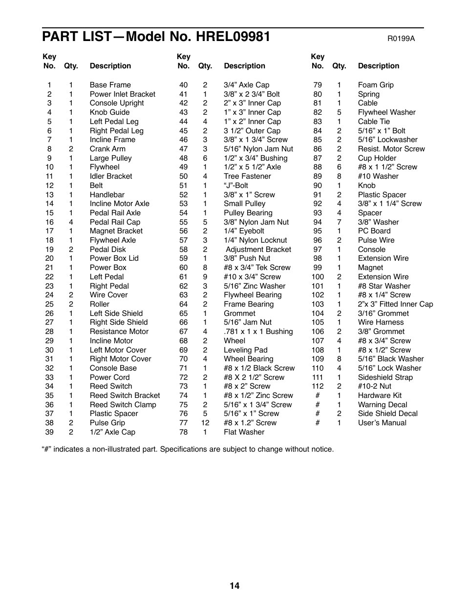 Healthrider E660 User Manual | Page 16 / 16