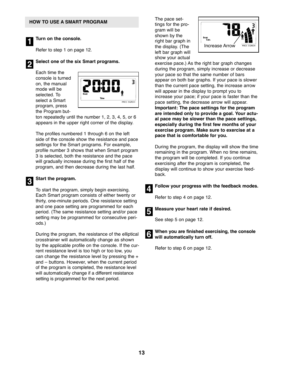 Healthrider C840e HRE59020 User Manual | Page 13 / 24