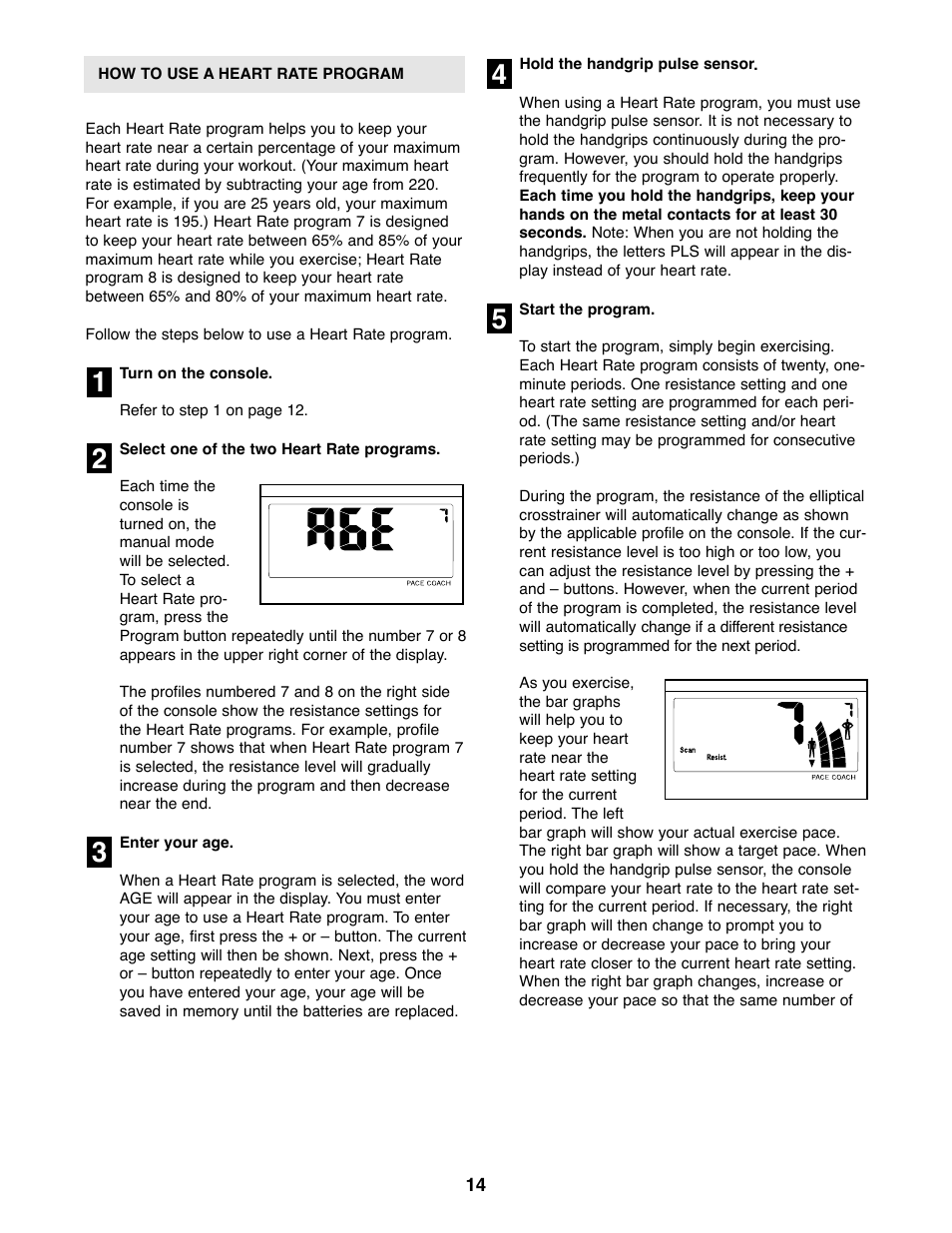 Healthrider C840e HRE59020 User Manual | Page 14 / 24