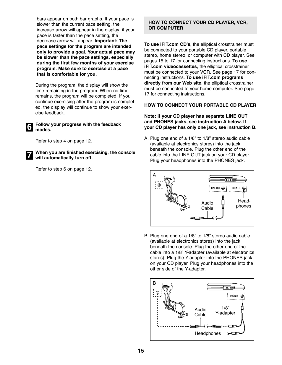 Healthrider C840e HRE59020 User Manual | Page 15 / 24