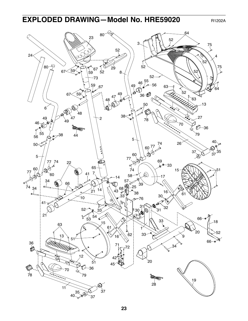 Healthrider C840e HRE59020 User Manual | Page 23 / 24