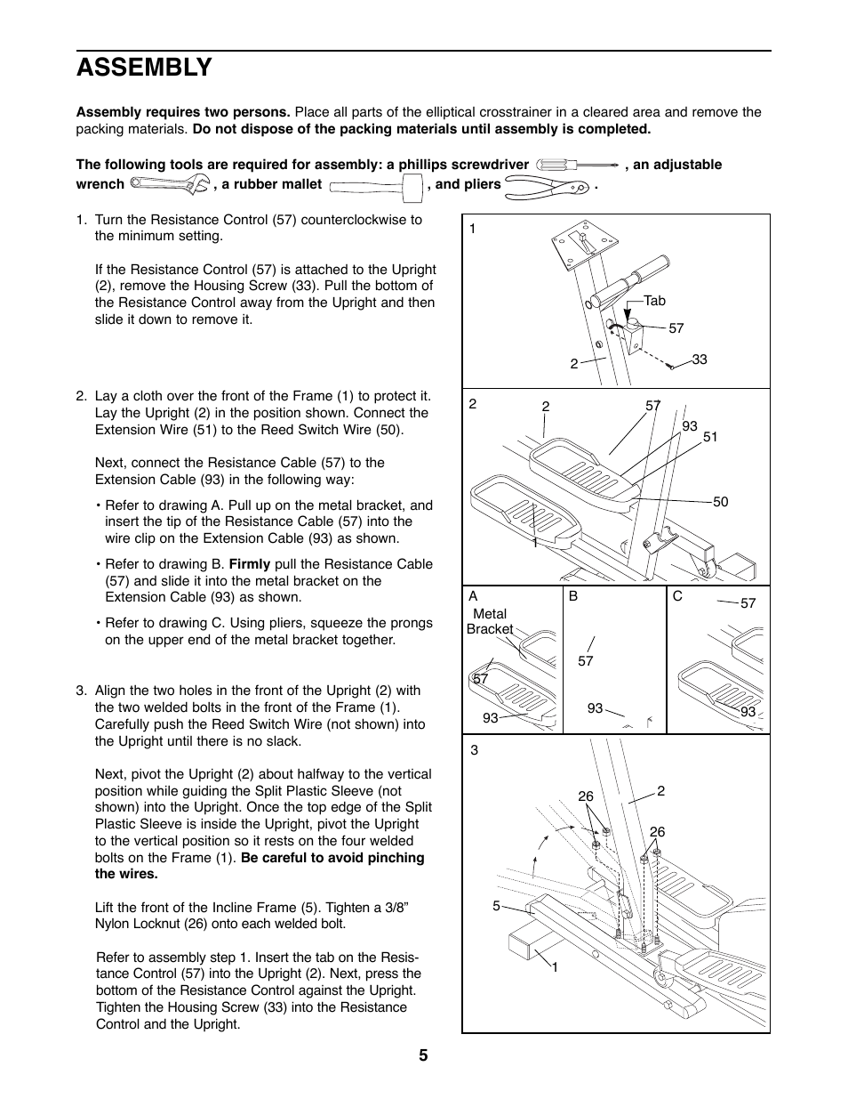 Assembly | Healthrider E330 HREL05982 User Manual | Page 5 / 16