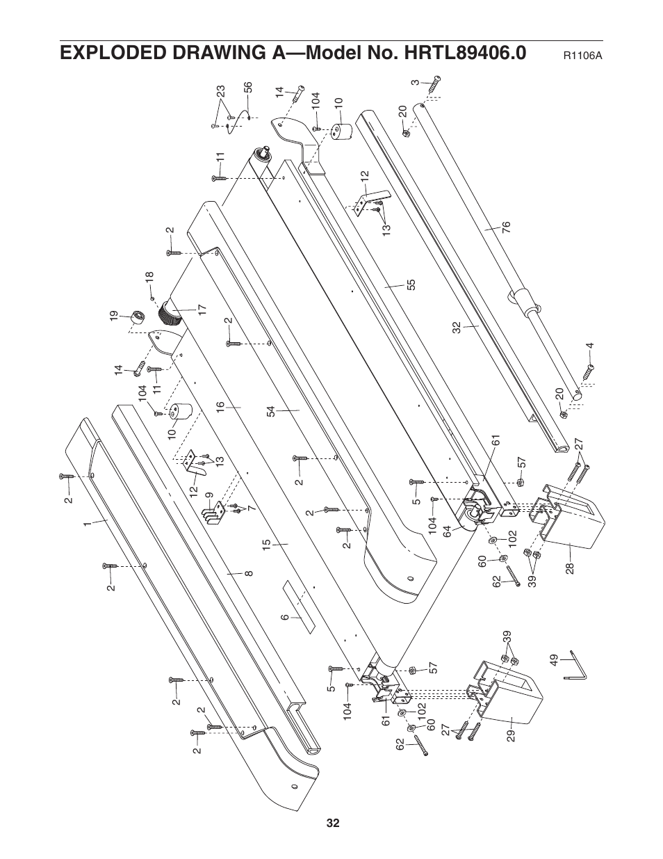 Healthrider HRTL89406.0 User Manual | Page 32 / 36