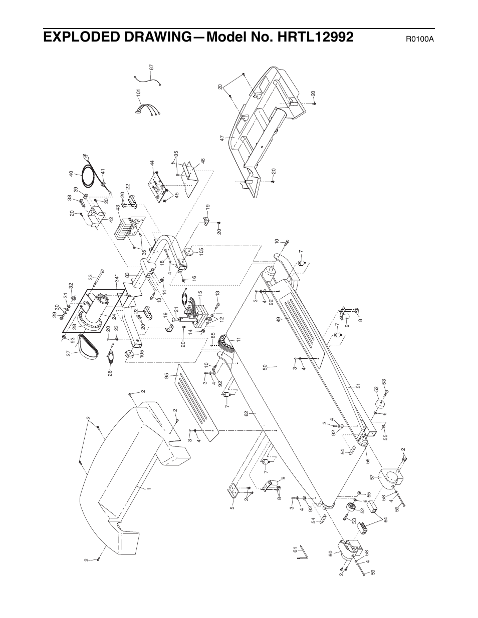 R0100a | Healthrider HRTL12992 User Manual | Page 32 / 34