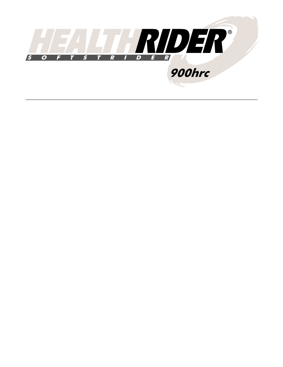 Healthrider 900hrc User Manual | Page 2 / 34