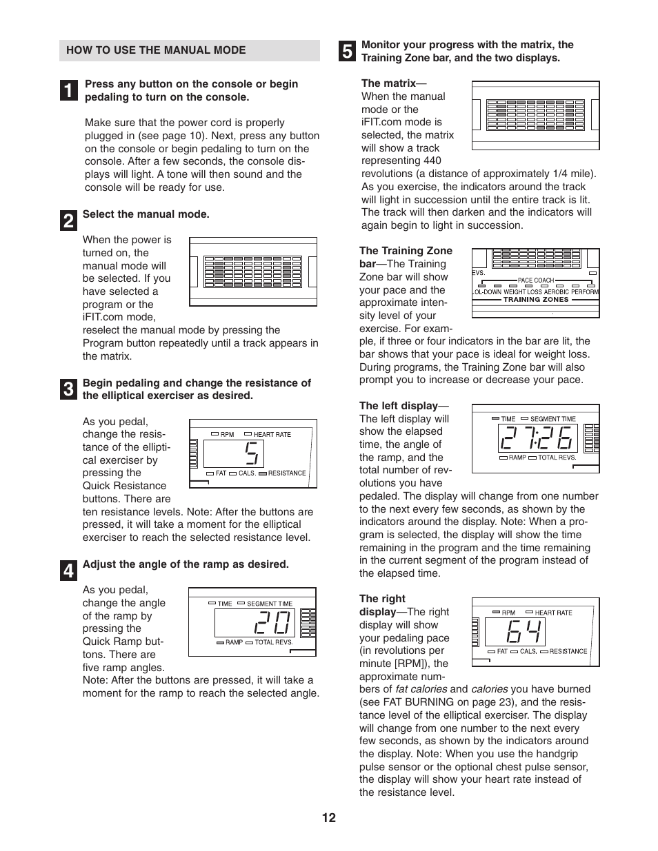 Healthrider AIRE STRIDER E60 HRCCEL59930 User Manual | Page 12 / 28