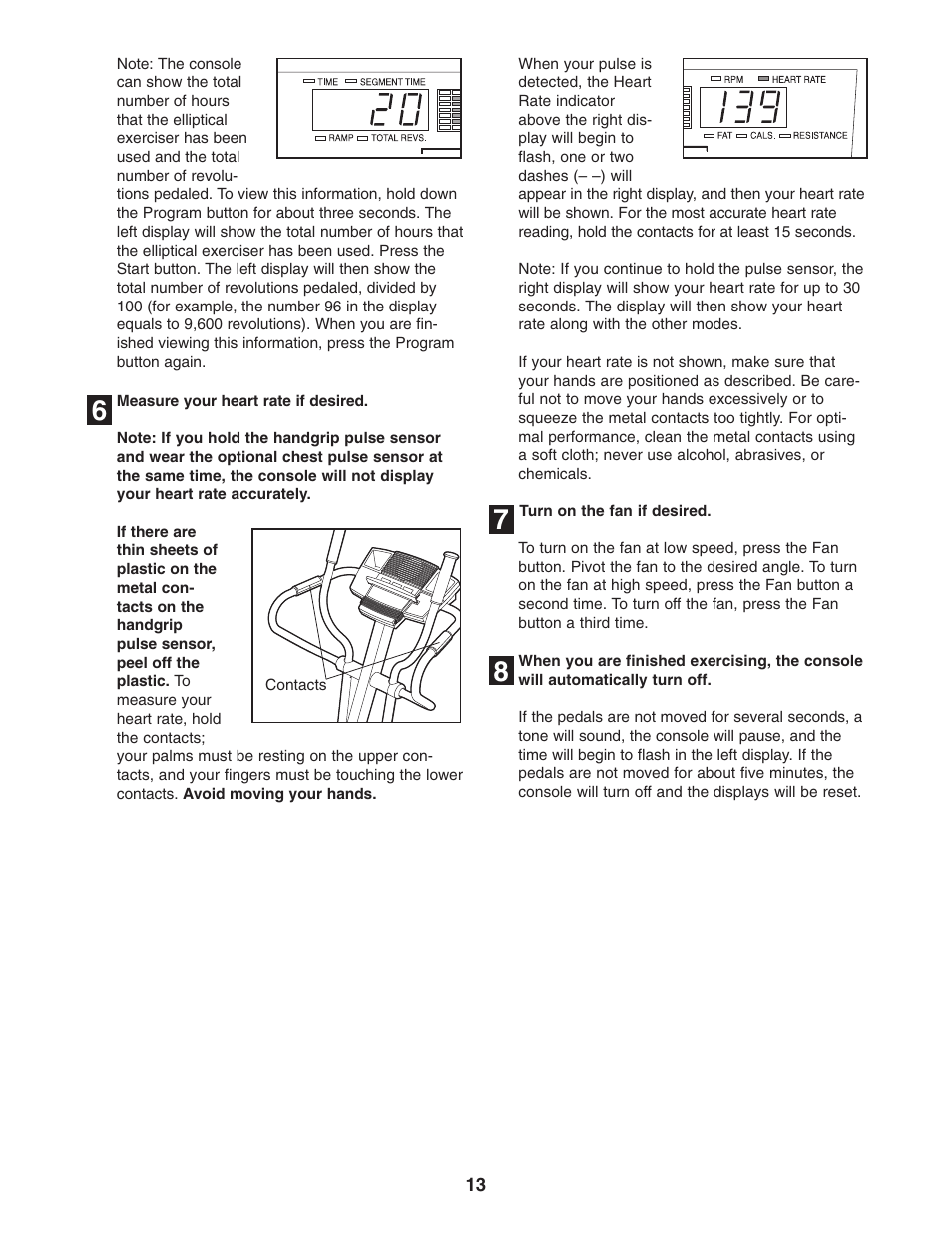 Healthrider AIRE STRIDER E60 HRCCEL59930 User Manual | Page 13 / 28