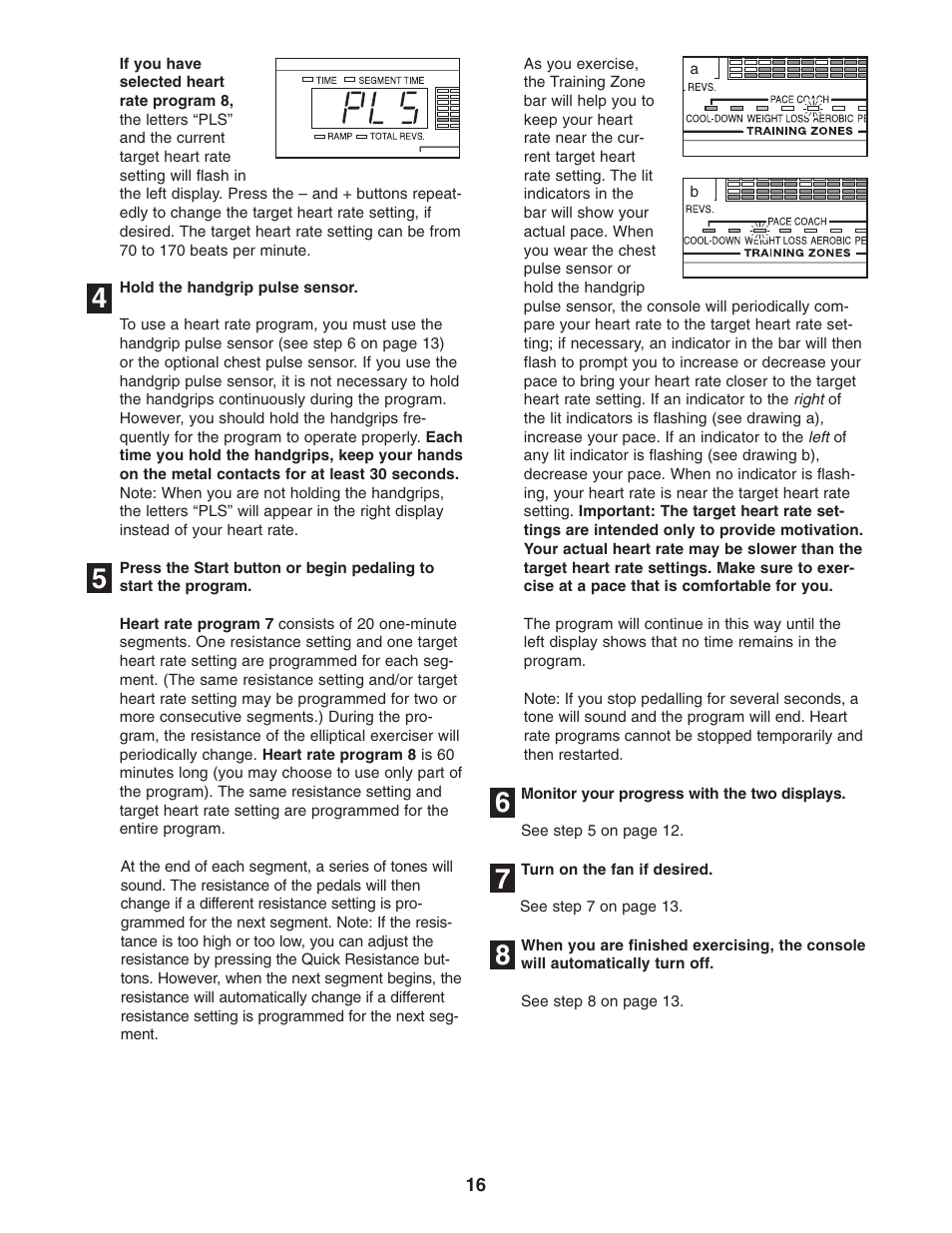 Healthrider AIRE STRIDER E60 HRCCEL59930 User Manual | Page 16 / 28