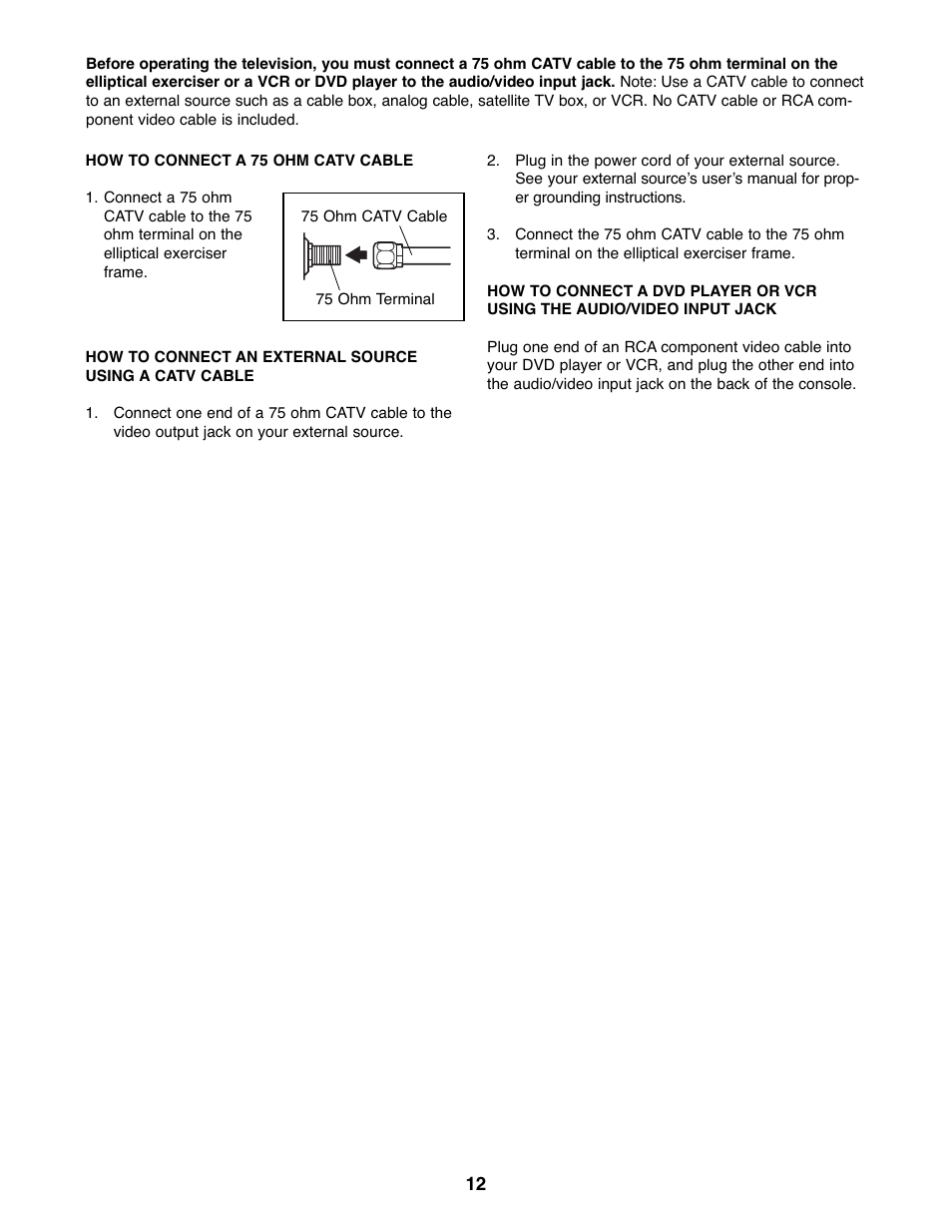 Healthrider 8.5ex Crosstrainer HREL8806.1 User Manual | Page 12 / 32