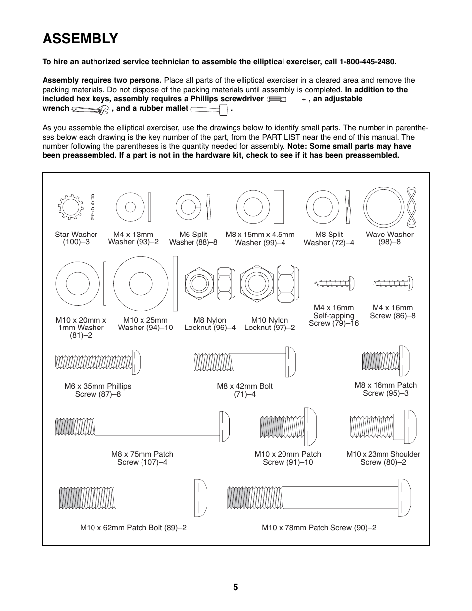 Assembly | Healthrider 8.5ex Crosstrainer HREL8806.1 User Manual | Page 5 / 32