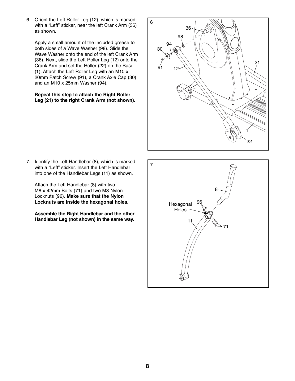 Healthrider 8.5ex Crosstrainer HREL8806.1 User Manual | Page 8 / 32