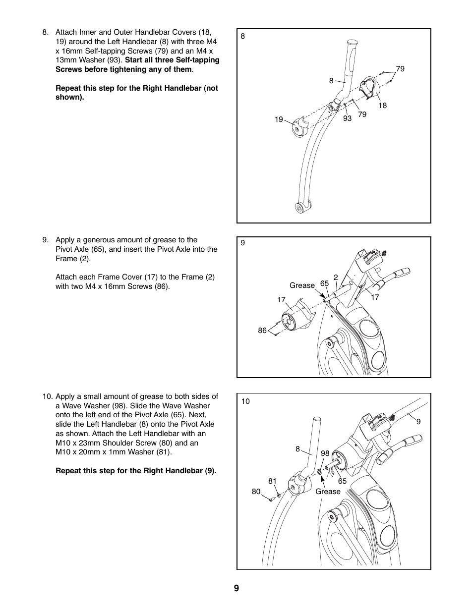 Healthrider 8.5ex Crosstrainer HREL8806.1 User Manual | Page 9 / 32