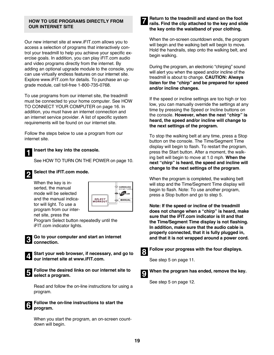 Healthrider S250i HRTL06900 User Manual | Page 19 / 30