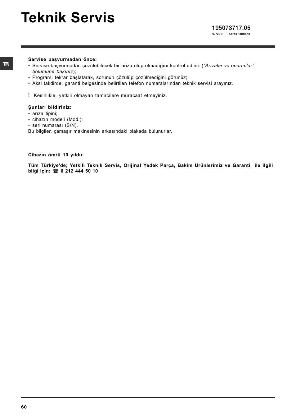 Teknik servis | Indesit IWDC 7105 User Manual | Page 60 / 60