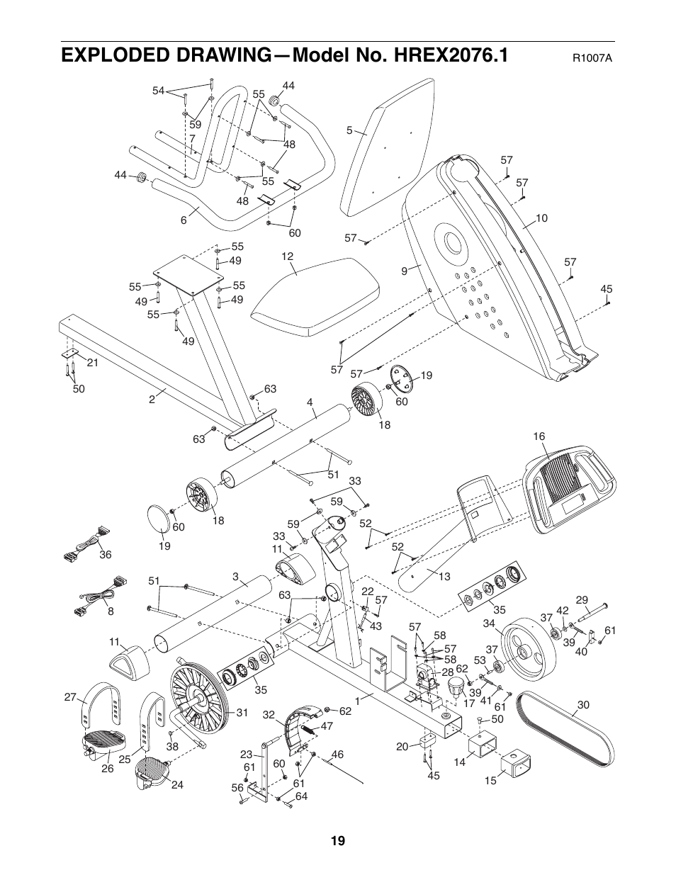 Healthrider N35 HREX2076.1 User Manual | Page 19 / 20