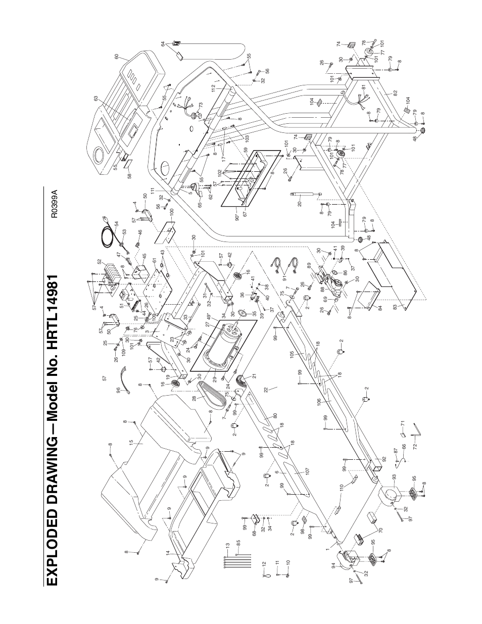 R0399a | Healthrider SOFTSTRIDER S600 Treadmill HRTL14981 User Manual | Page 21 / 22