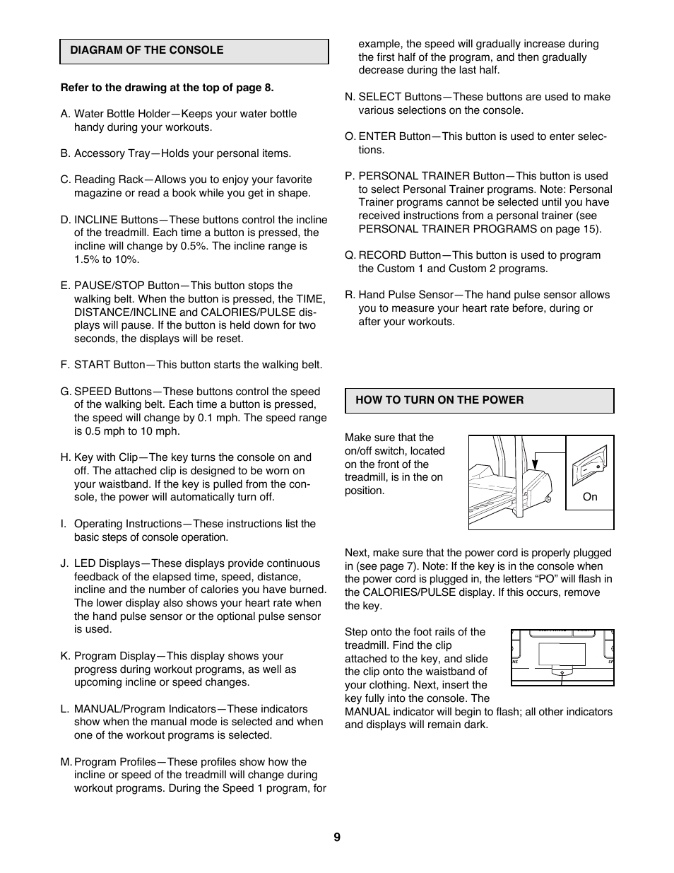 Healthrider SOFTSTRIDER S600 Treadmill HRTL14981 User Manual | Page 9 / 22