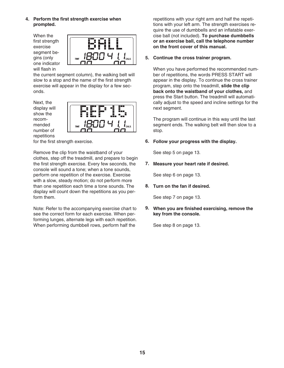 Healthrider H500i User Manual | Page 15 / 28