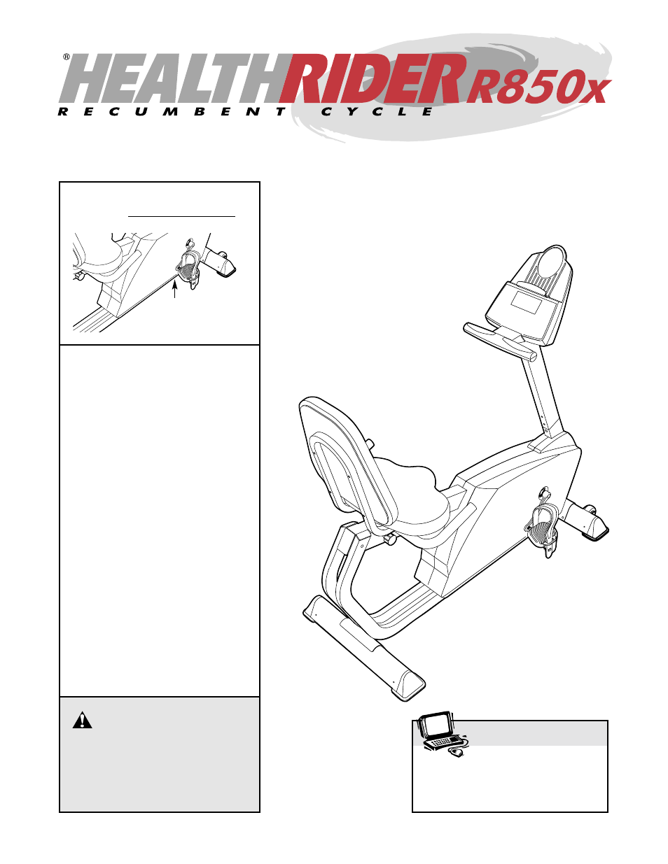 Healthrider R850x User Manual | 24 pages