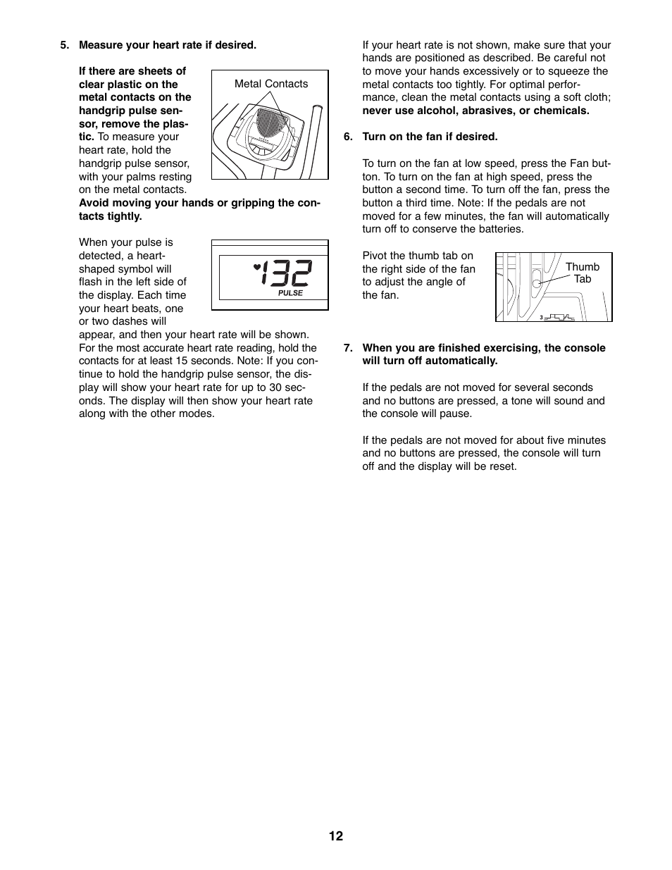 Healthrider C535E Elliptical Exerciser HREL32907.0 User Manual | Page 12 / 24