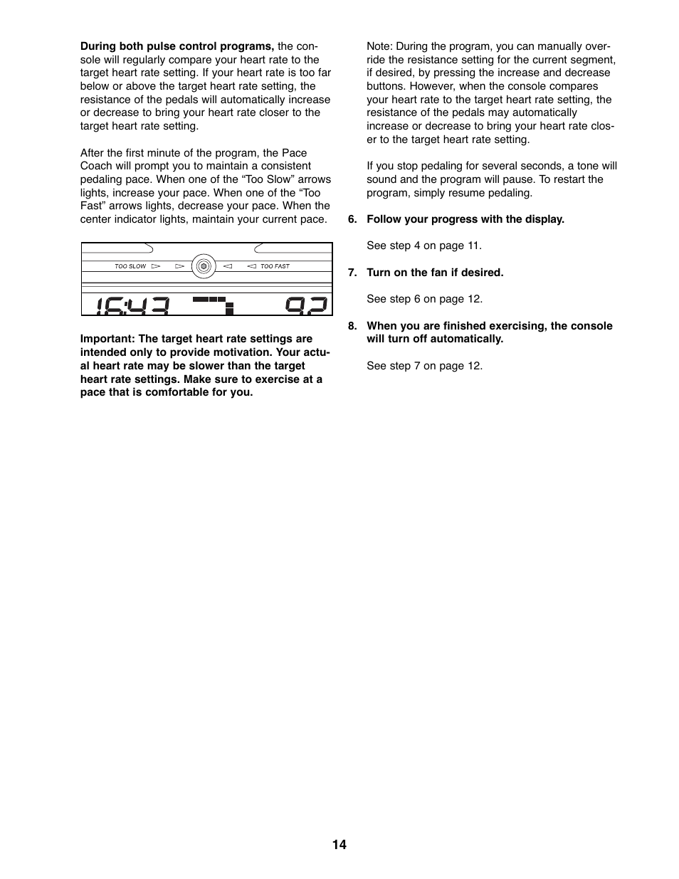 Healthrider C535E Elliptical Exerciser HREL32907.0 User Manual | Page 14 / 24