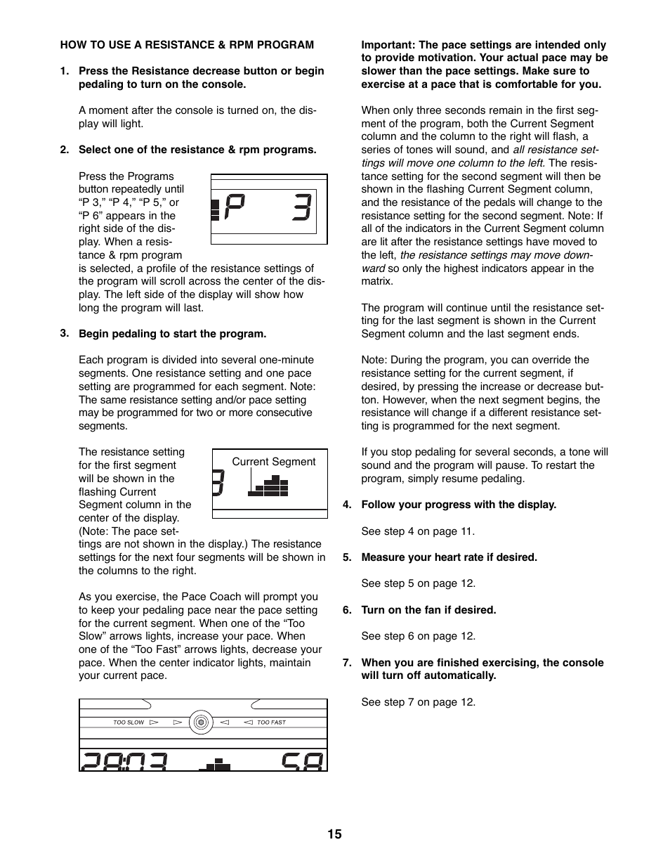 Healthrider C535E Elliptical Exerciser HREL32907.0 User Manual | Page 15 / 24
