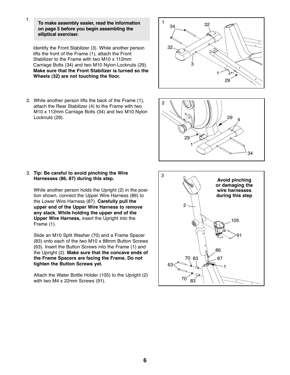 Healthrider C535E Elliptical Exerciser HREL32907.0 User Manual | Page 6 / 24