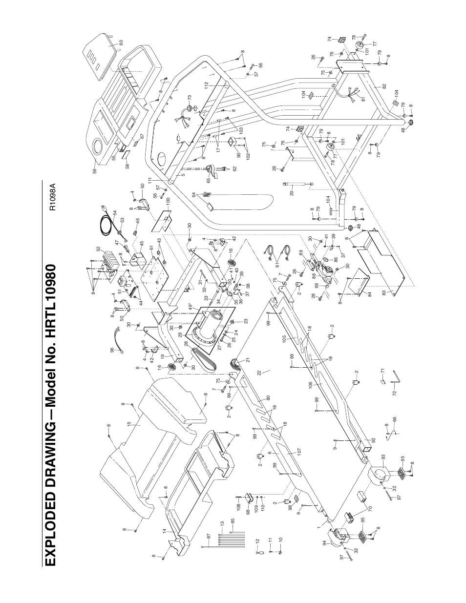 R1098a | Healthrider HRTL10980 User Manual | Page 21 / 22