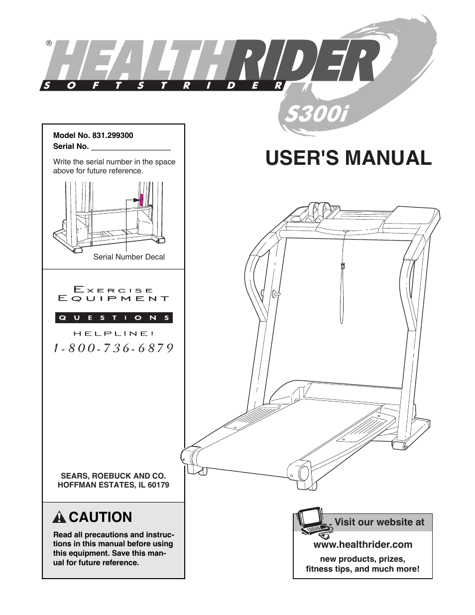 Healthrider 831.299300 User Manual | 30 pages