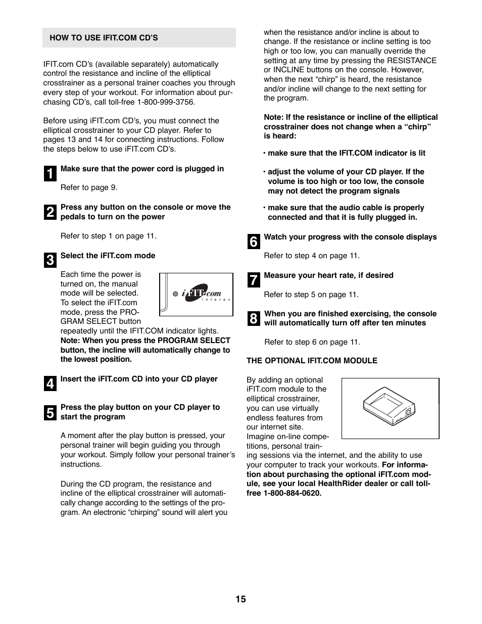 Healthrider HREL11900 User Manual | Page 15 / 20